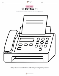 Trang tô màu Máy Fax cho trẻ em