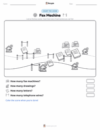 Fax Machine printable worksheet preview