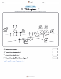 Aperçu de la feuille de travail imprimable Télécopieur