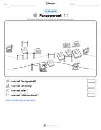 Faxapparaat afdrukbare werkblad voorbeeld