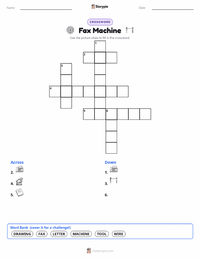 Fax Machine printable worksheet preview