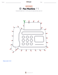 Fax Machine printable worksheet preview