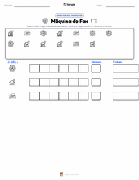Vista previa de la hoja de trabajo imprimible de Máquina de fax
