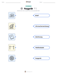 Faxgerät druckbare Arbeitsblatt Vorschau