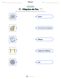 Vista previa de la hoja de trabajo imprimible de Máquina de fax