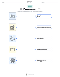 Faxapparaat afdrukbare werkblad voorbeeld