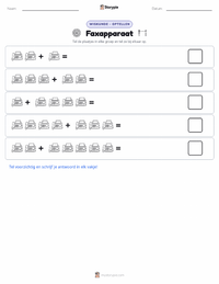 Faxapparaat afdrukbare werkblad voorbeeld