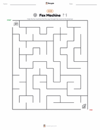 Fax Machine printable worksheet preview