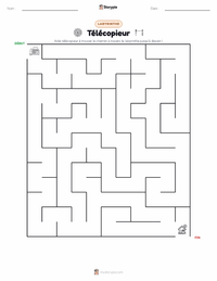 Aperçu de la feuille de travail imprimable Télécopieur
