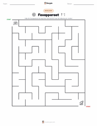 Faxapparaat afdrukbare werkblad voorbeeld