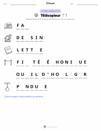 Feuille de travail imprimable Télécopieur pour les enfants