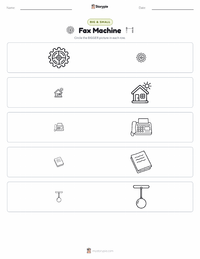 Fax Machine printable worksheet preview