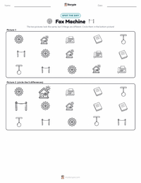 Fax Machine printable worksheet preview
