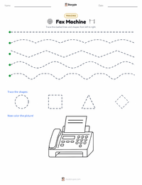 Fax Machine printable worksheet preview