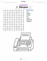 Aperçu de la feuille de travail imprimable Télécopieur