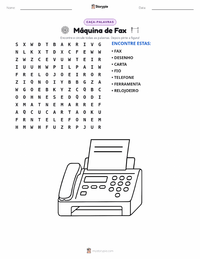 Prévia da folha de atividades imprimível Máquina de Fax