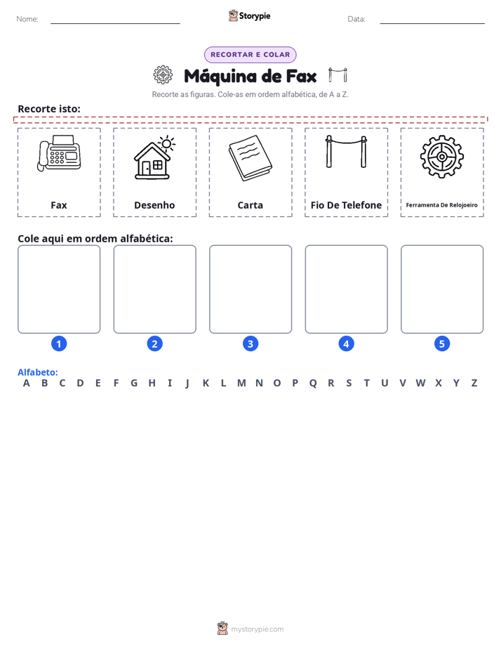 Recortar & Colar Alfabeto
