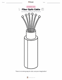 Fiber Optic Cable coloring page for kids