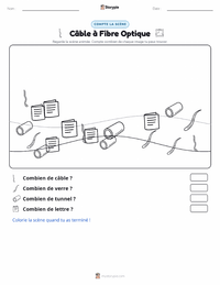 Aperçu de la feuille de travail imprimable Câble à Fibre Optique