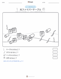光ファイバーケーブル の印刷可能ワークシートプレビュー