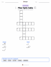Fiber Optic Cable printable worksheet preview