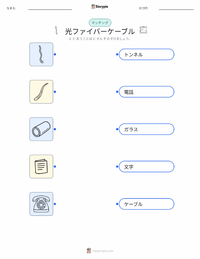 光ファイバーケーブル の子供向け印刷可能ワークシート