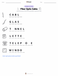 Fiber Optic Cable printable worksheet preview
