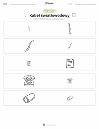 Podgląd drukowalnego arkusza ćwiczeń Kabel światłowodowy