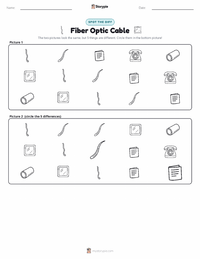 Fiber Optic Cable printable worksheet preview