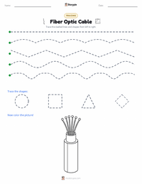 Fiber Optic Cable printable worksheet preview