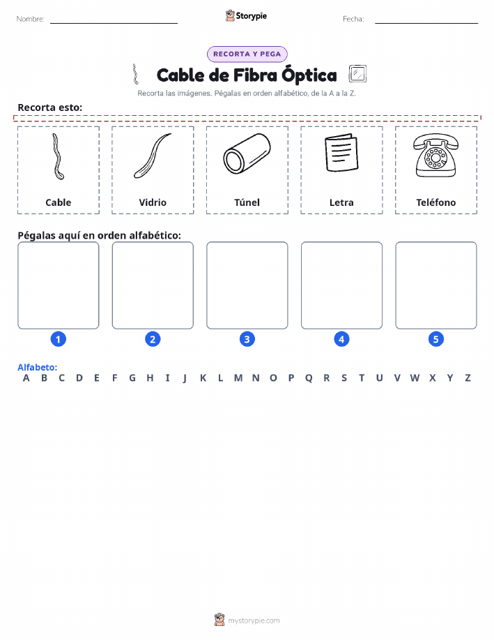 Cortar y Pegar el Alfabeto