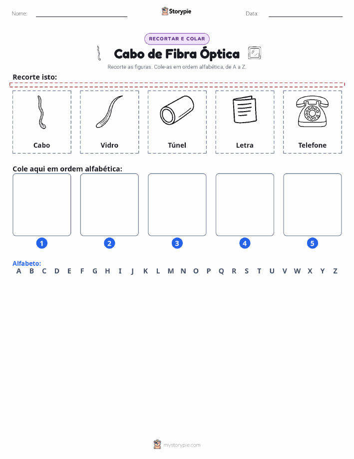 Recortar & Colar Alfabeto