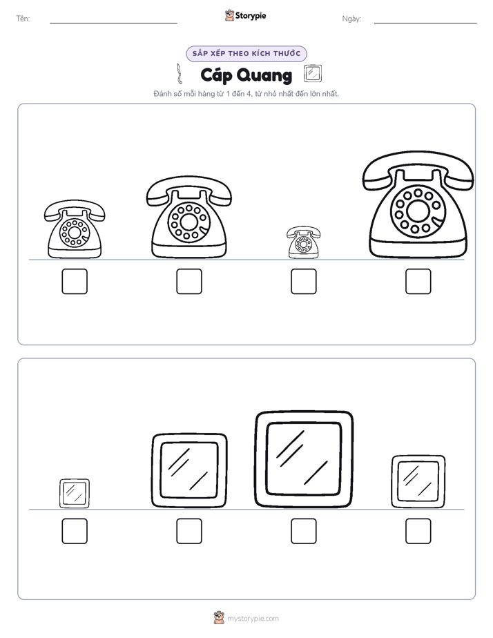 Thứ Tự Kích Thước