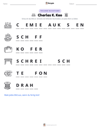 Charles K. Kao druckbare Arbeitsblatt Vorschau