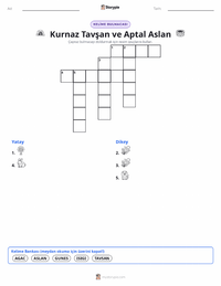 Zeki Tavşan ve Aptal Aslan - Hint yazdırılabilir çalışma sayfası önizlemesi