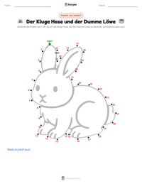 Der kluge Hase und der törichte Löwe - Indisch druckbare Arbeitsblatt Vorschau