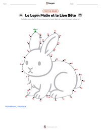 Aperçu de la feuille de travail imprimable Le Lapin Malin et le Lion Sot - Indien