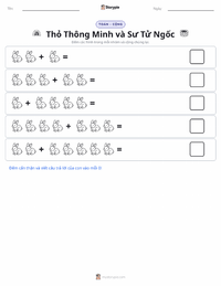 Xem trước tài liệu in sẵn Thỏ Thông Minh và Sư Tử Ngốc Nghếch - Ấn Độ