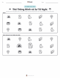 Xem trước tài liệu in sẵn Thỏ Thông Minh và Sư Tử Ngốc Nghếch - Ấn Độ