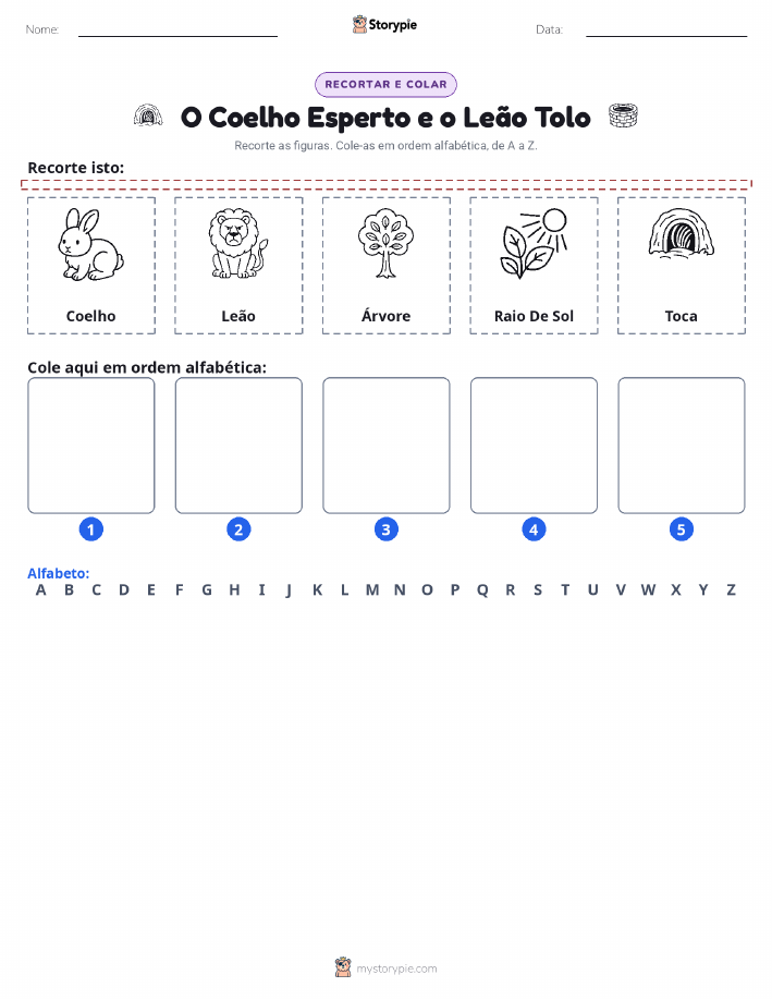 Recortar & Colar Alfabeto