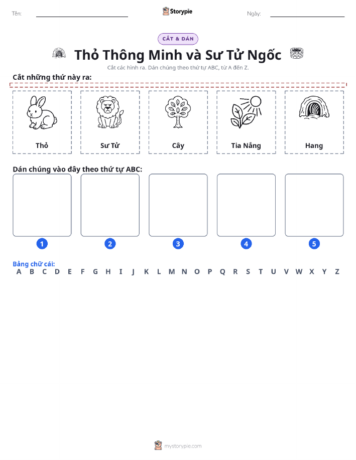 Cắt & Dán Chữ Cái