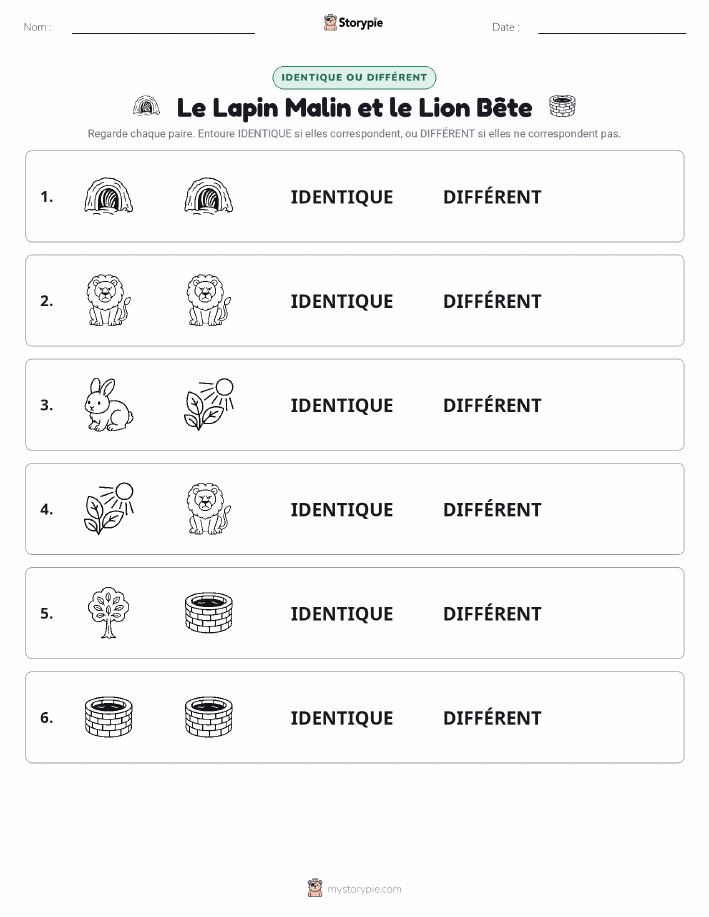 Identique ou Différent
