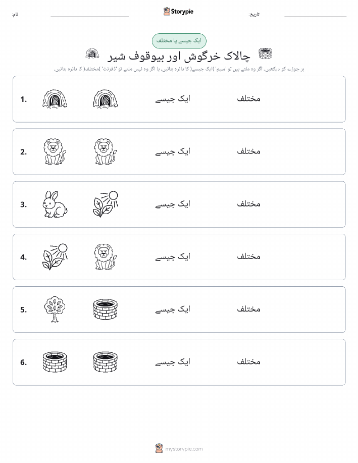 ایک جیسا یا مختلف