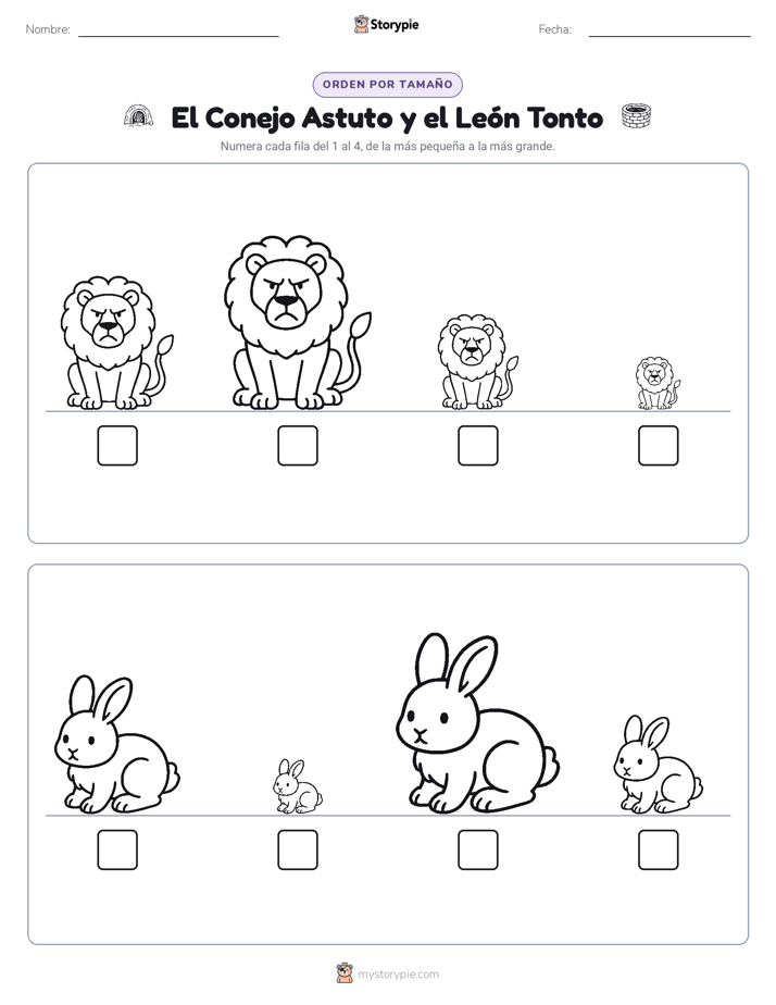 Orden de Tamaños