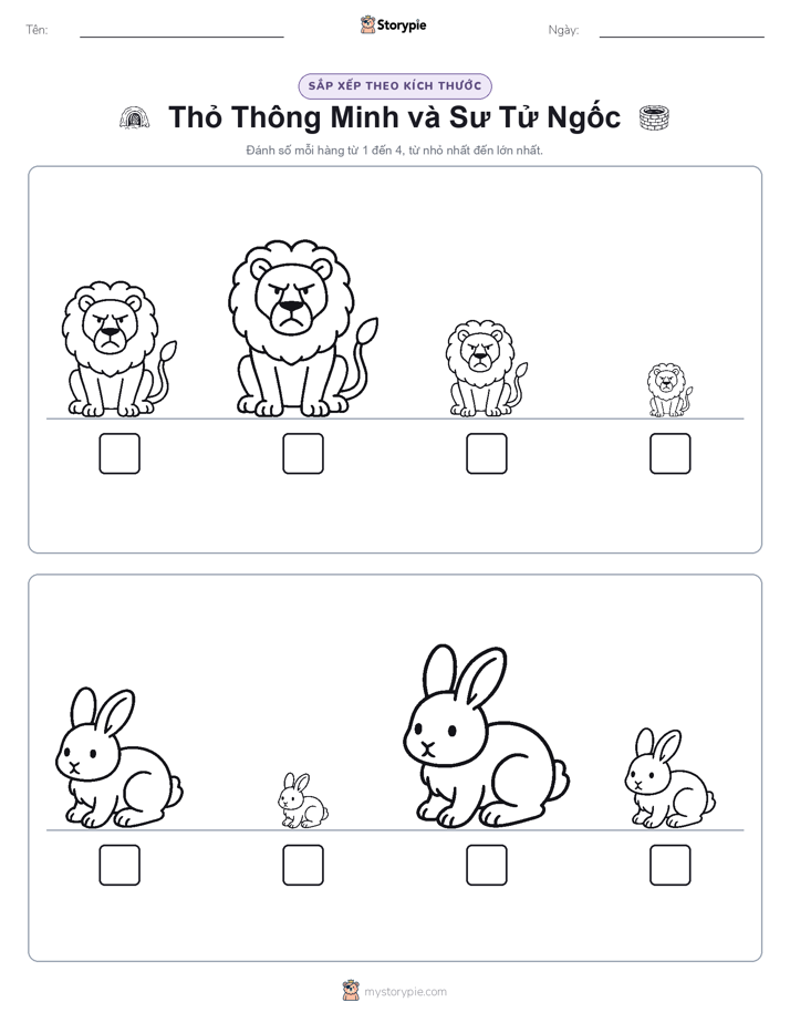 Thứ Tự Kích Thước