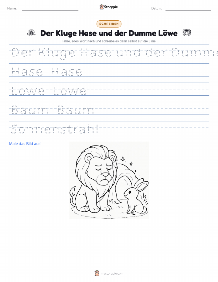 Schreibübung