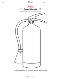 Feuerlöscher Malvorlage für Kinder