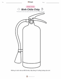 Trang tô màu Bình chữa cháy cho trẻ em