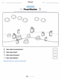 Feuerlöscher druckbare Arbeitsblatt Vorschau