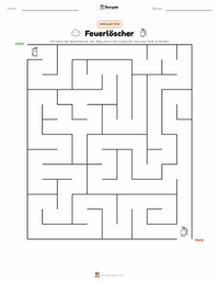 Feuerlöscher druckbare Arbeitsblatt Vorschau